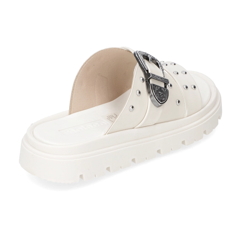 SANDALIA MUJER MOLECA BLANCA CON HEBILLA - 4