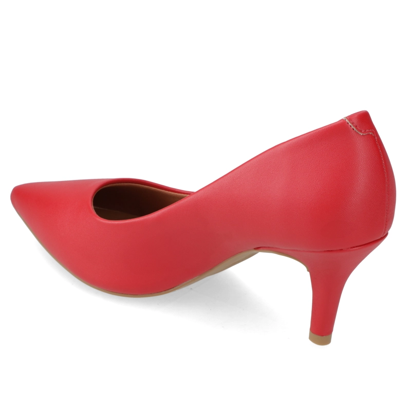 STILETTO MUJER TACO AGUJA MEDIO ROJO VIZZANO ECOCUERO - 4