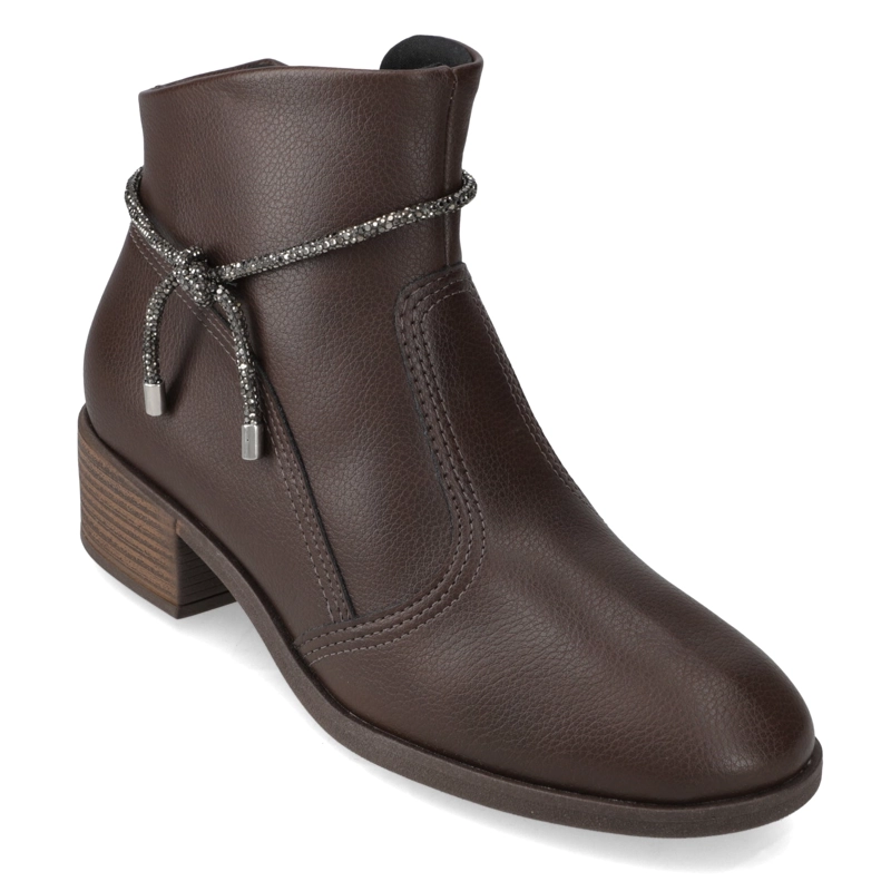 BOTIN TACO ANCHO 3 CM CAFE  BEIRA RIO - 1