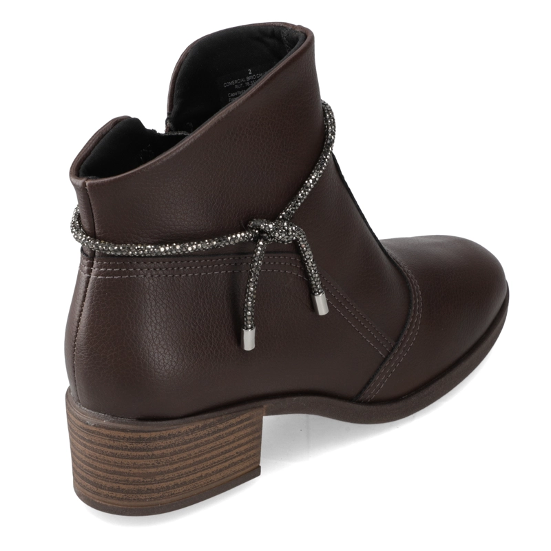 BOTIN TACO ANCHO 3 CM CAFE  BEIRA RIO - 2