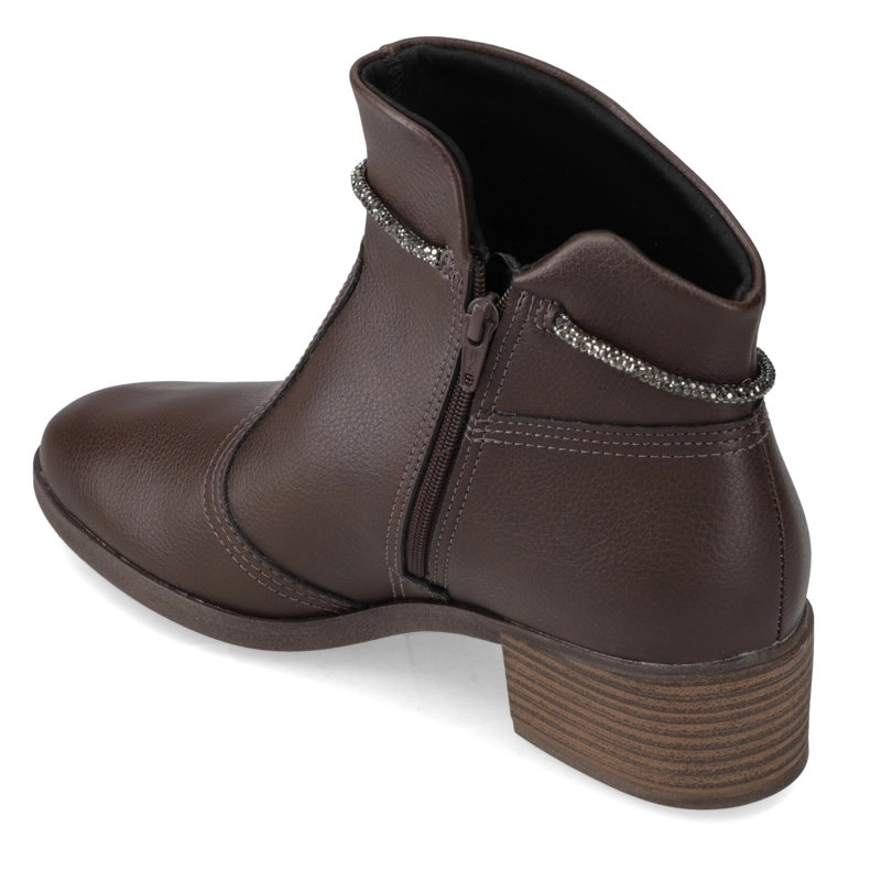 BOTIN TACO ANCHO 3 CM CAFE  BEIRA RIO - 4