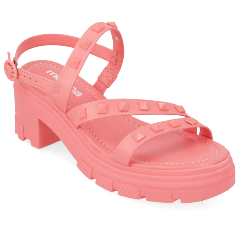 SANDALIA TACO MUJER MOLECA CORAL - 1