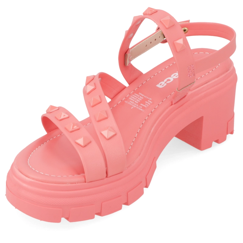 SANDALIA TACO MUJER MOLECA CORAL - 3