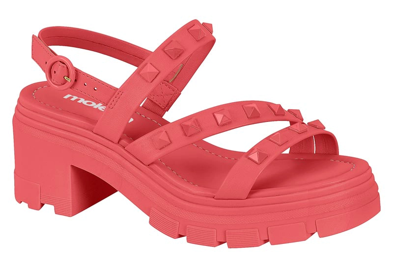 SANDALIA TACO MUJER MOLECA CORAL - 7
