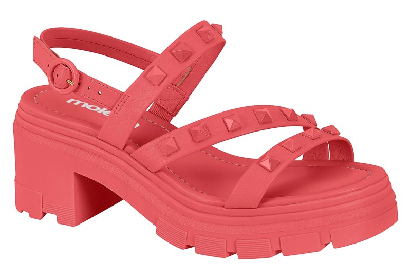 SANDALIA TACO MUJER MOLECA CORAL - 7