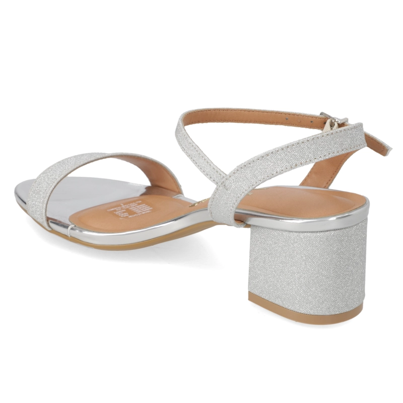 SANDALIA FIESTA TACO ANCHO PLATEADO VIZZANO MUJER - 4