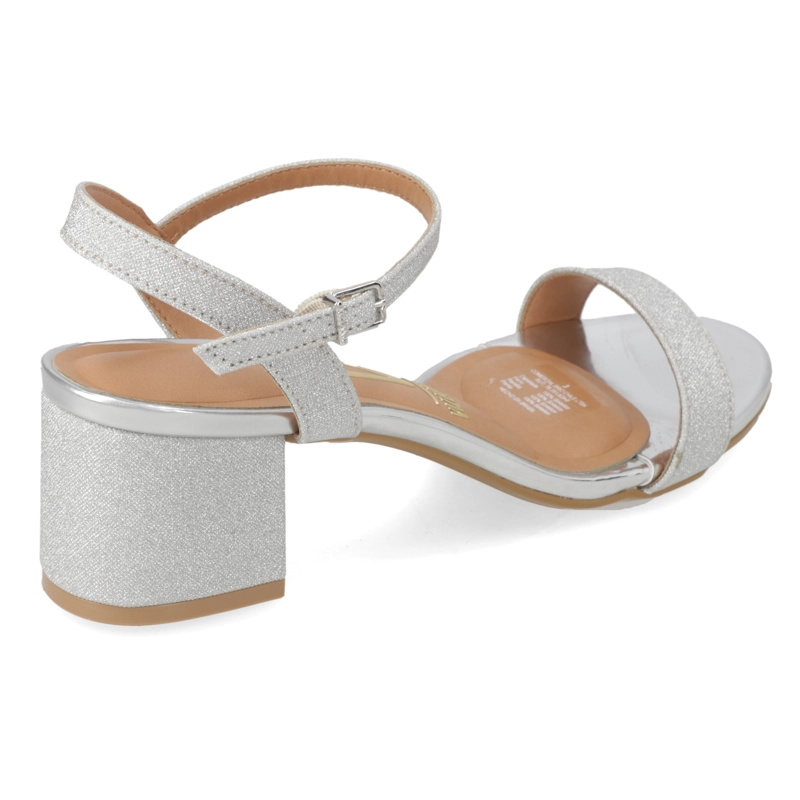 SANDALIA FIESTA TACO ANCHO PLATEADO VIZZANO MUJER - 5