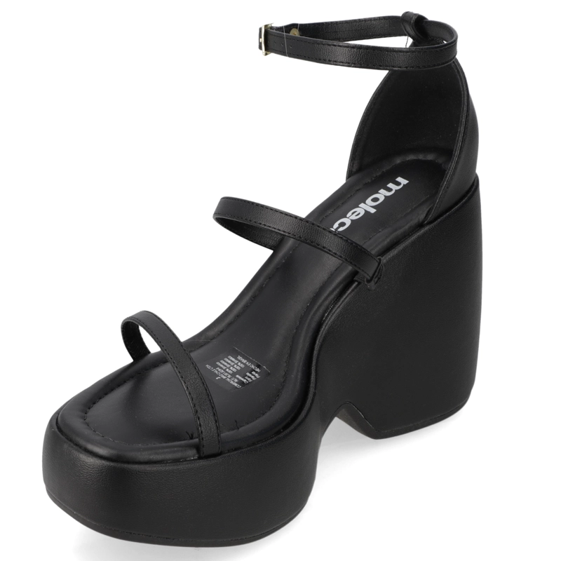 SANDALIA TACO MUJER MOLECA NEGRO - 3