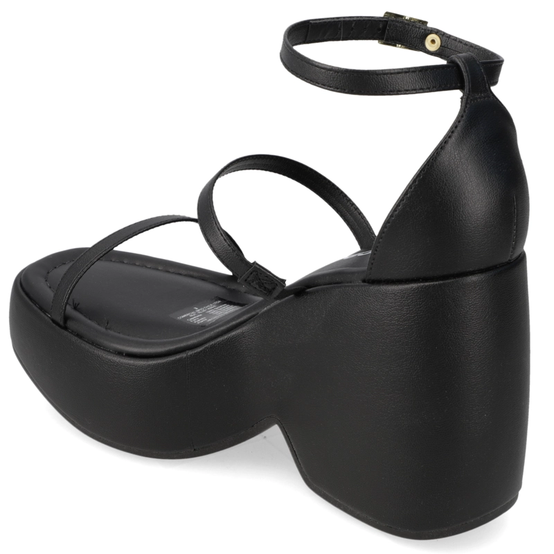 SANDALIA TACO MUJER MOLECA NEGRO - 4