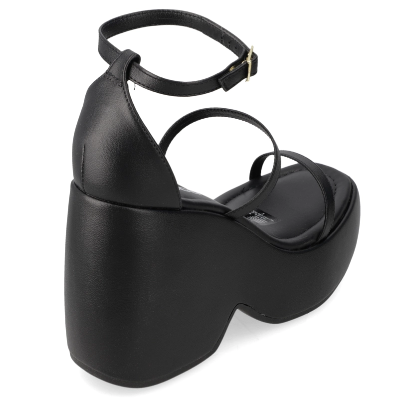 SANDALIA TACO MUJER MOLECA NEGRO - 5