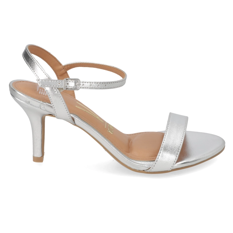 SANDALIA TACO MUJER VIZZANO PLATEADO - 2
