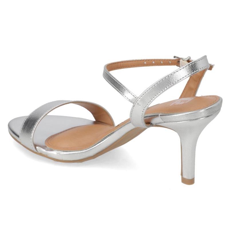SANDALIA TACO MUJER VIZZANO PLATEADO - 4