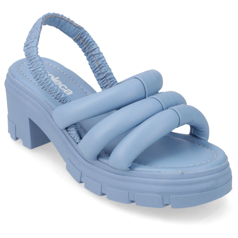 SANDALIATACO ANCHO 7CM MUJER MOLECA ECO CUERO AZUL - 1
