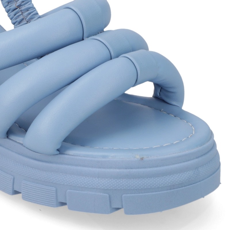 SANDALIATACO ANCHO 7CM MUJER MOLECA ECO CUERO AZUL - 6