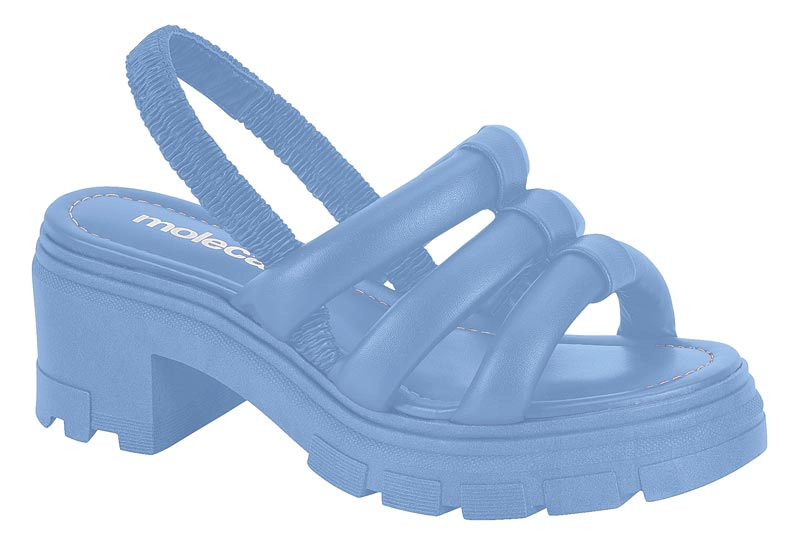 SANDALIATACO ANCHO 7CM MUJER MOLECA ECO CUERO AZUL - 7