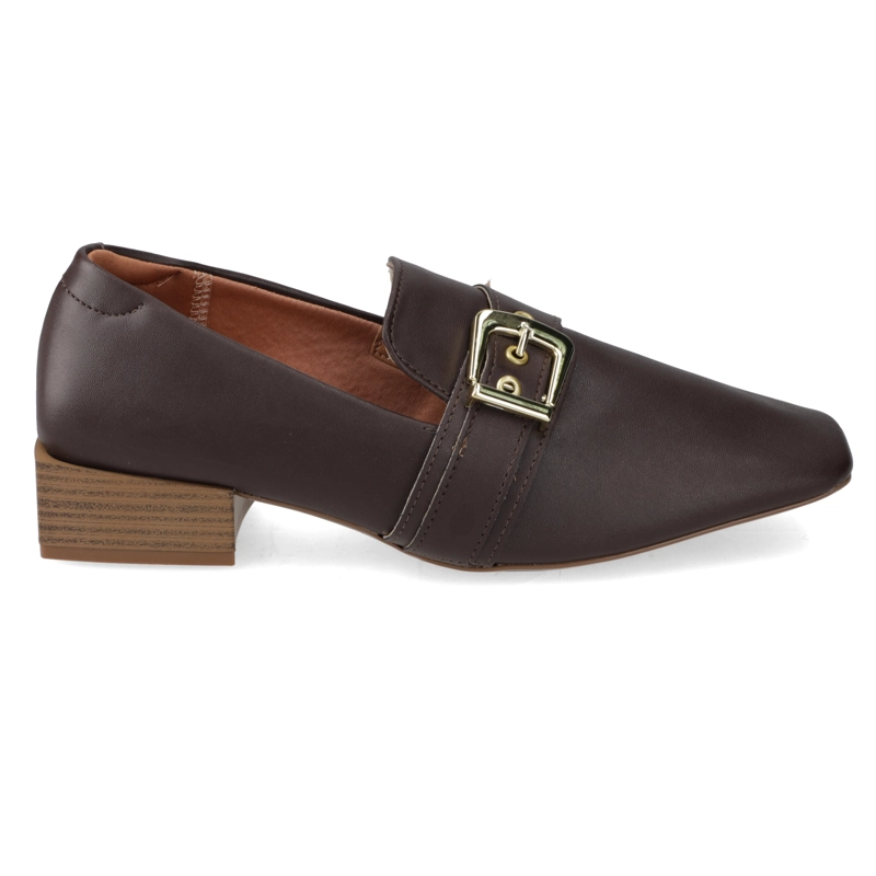 MOCASINES CHOCOLATE CON DETALLE DE HEBILLA VIZZANO - 2