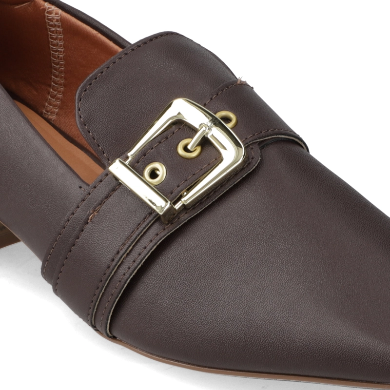 MOCASINES CHOCOLATE CON DETALLE DE HEBILLA VIZZANO - 6