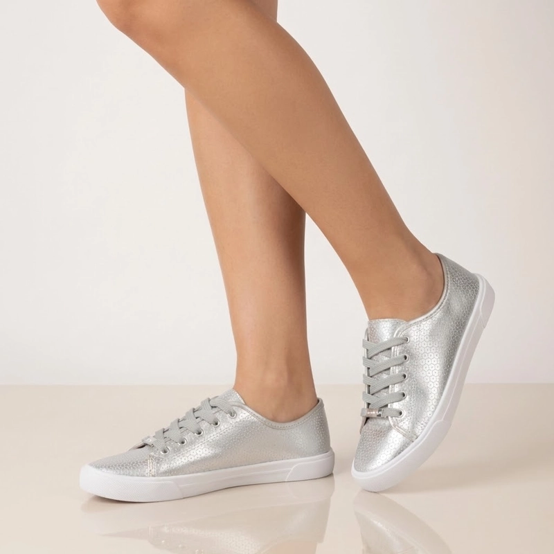 ZAPATILLA CASUAL PLATEADO MOLECA - 7