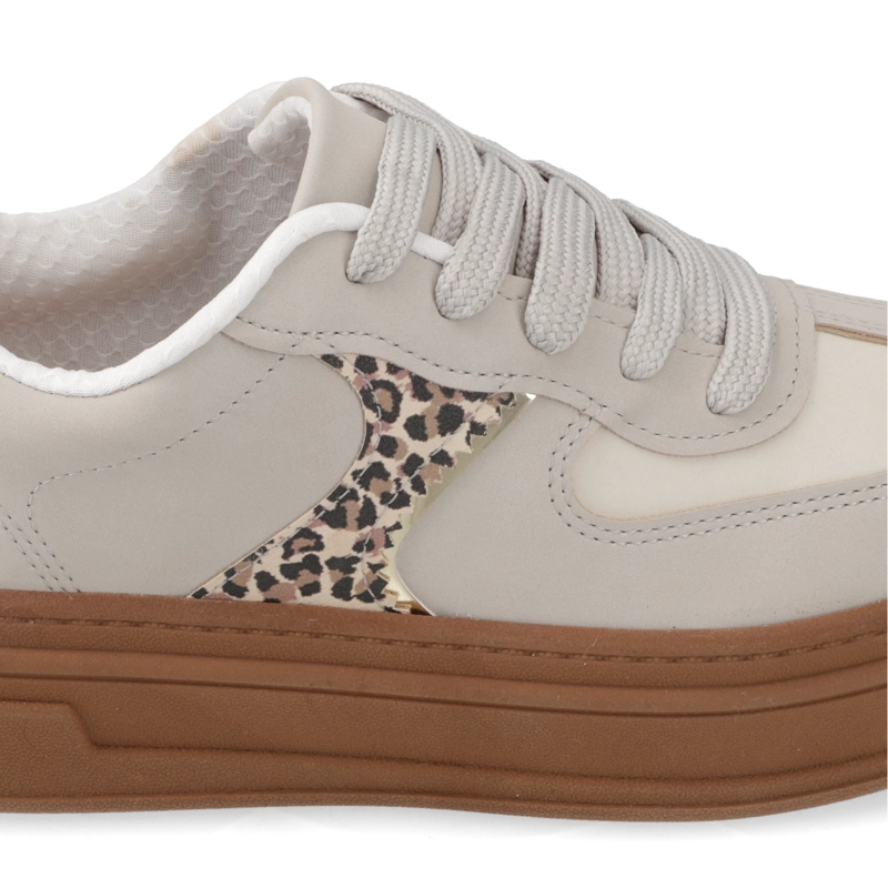 ZAPATILLAS CASUALES GRIS ANIMAL PRINT BEIRA RIO - 6