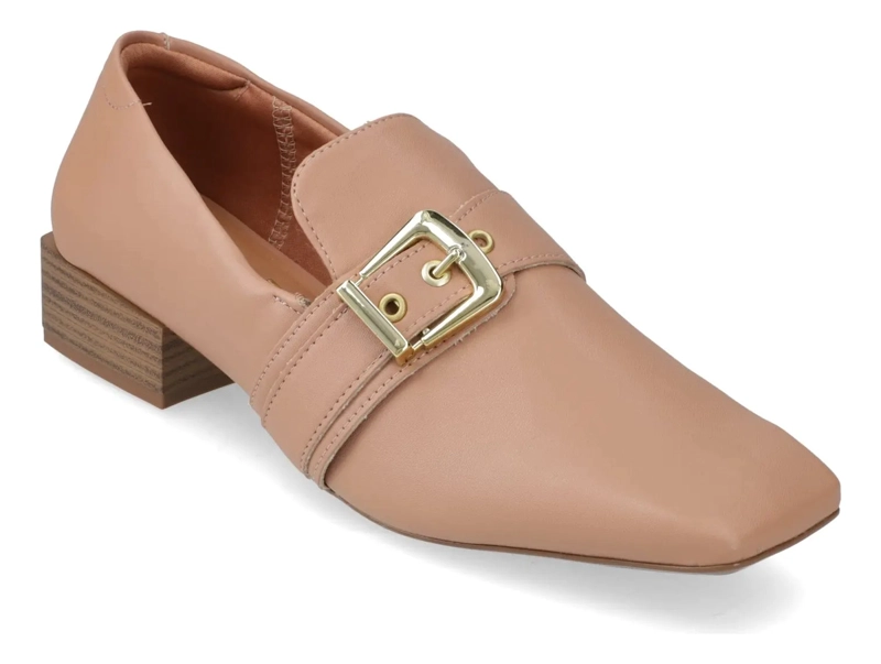 MOCASINES NUDE CON DETALLE DE HEBILLA VIZZANO - 1