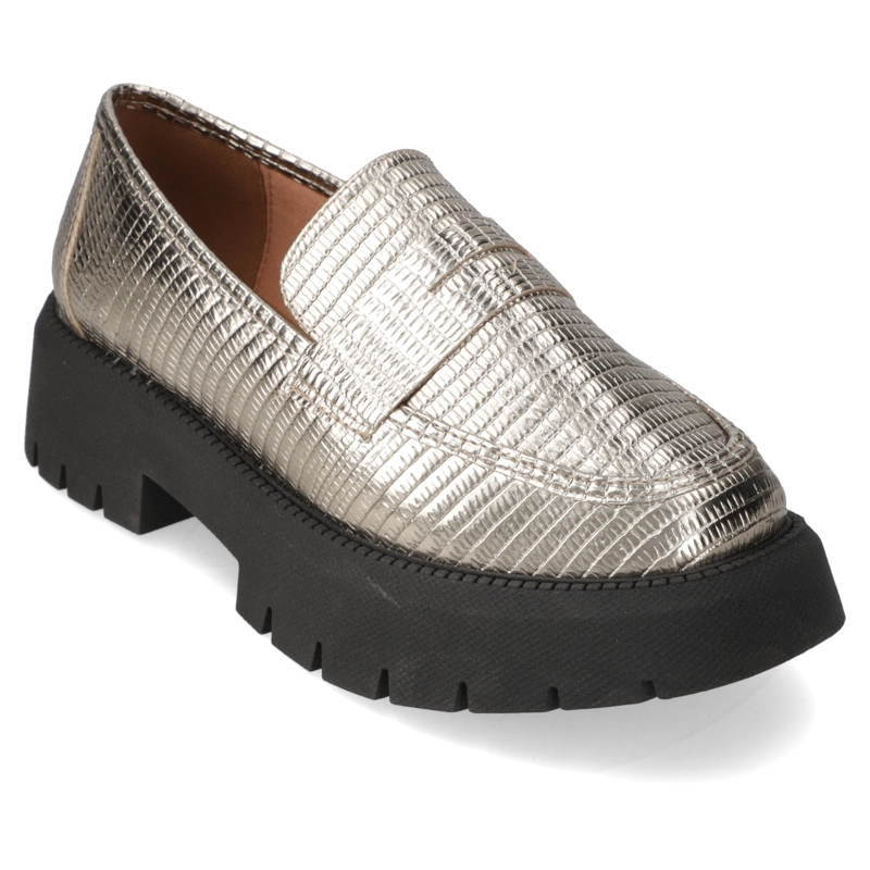 MOCASIN MUJER VIZZANO METALIZADOS DORADO - 1