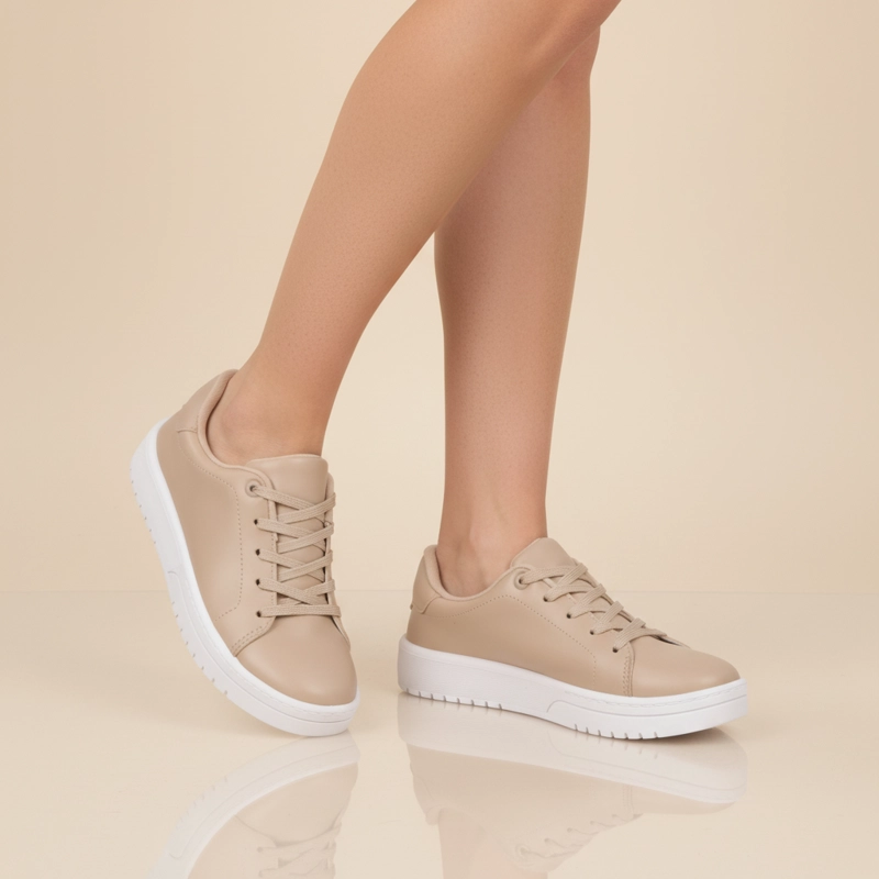 ZAPATILLAS CASUALES BEIGE MOLECA - 7