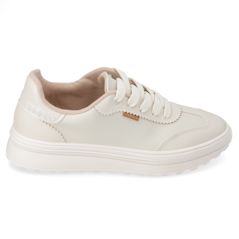ZAPATILLA URBANA CREMA MOLECA - 2
