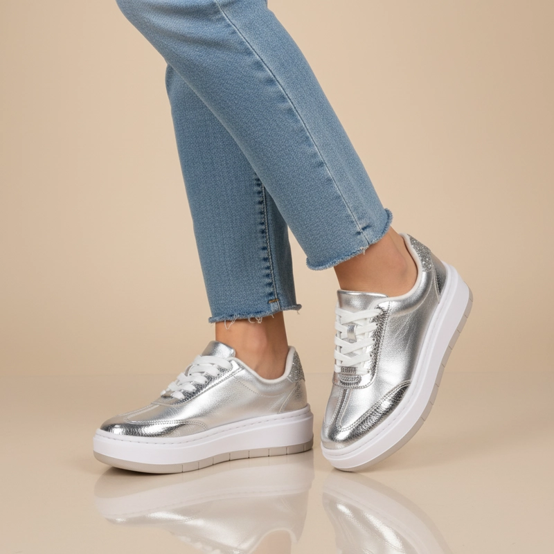 ZAPATILLAS CASUALES PLATEADO VIZZANO - 7