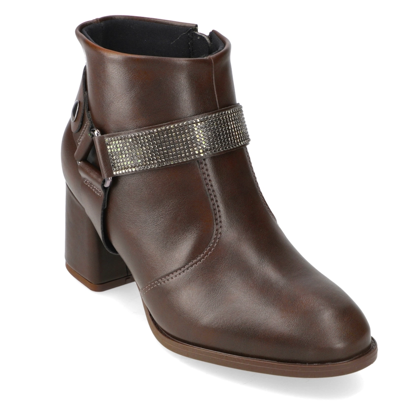 BOTIN TACO ANCHO CHOCOLATE MODARE - 1