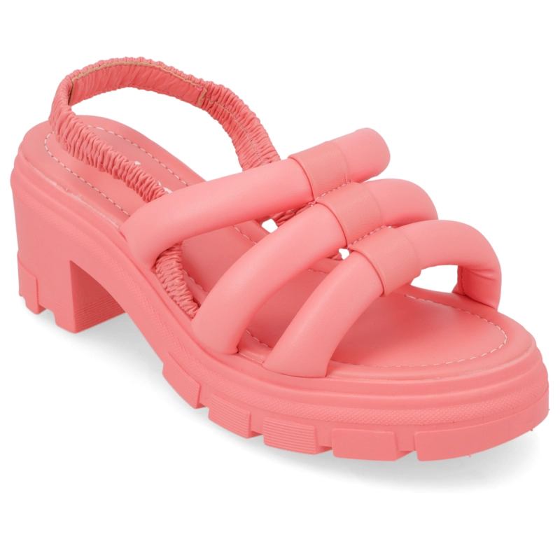 SANDALIA TACO MUJER MOLECA CORAL - 1