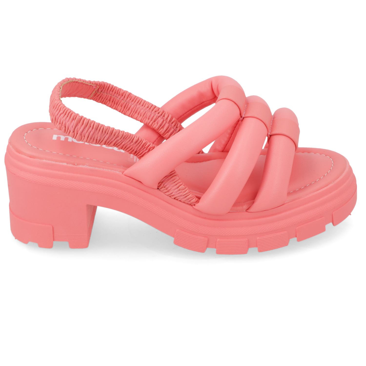SANDALIA TACO MUJER MOLECA CORAL - 2