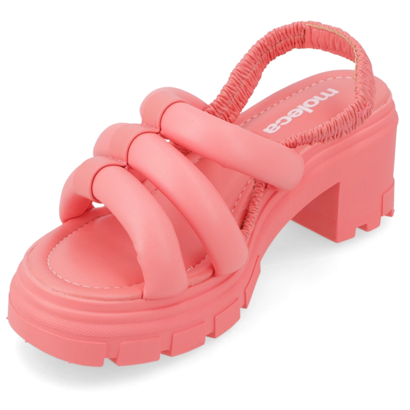 SANDALIA TACO MUJER MOLECA CORAL - 3