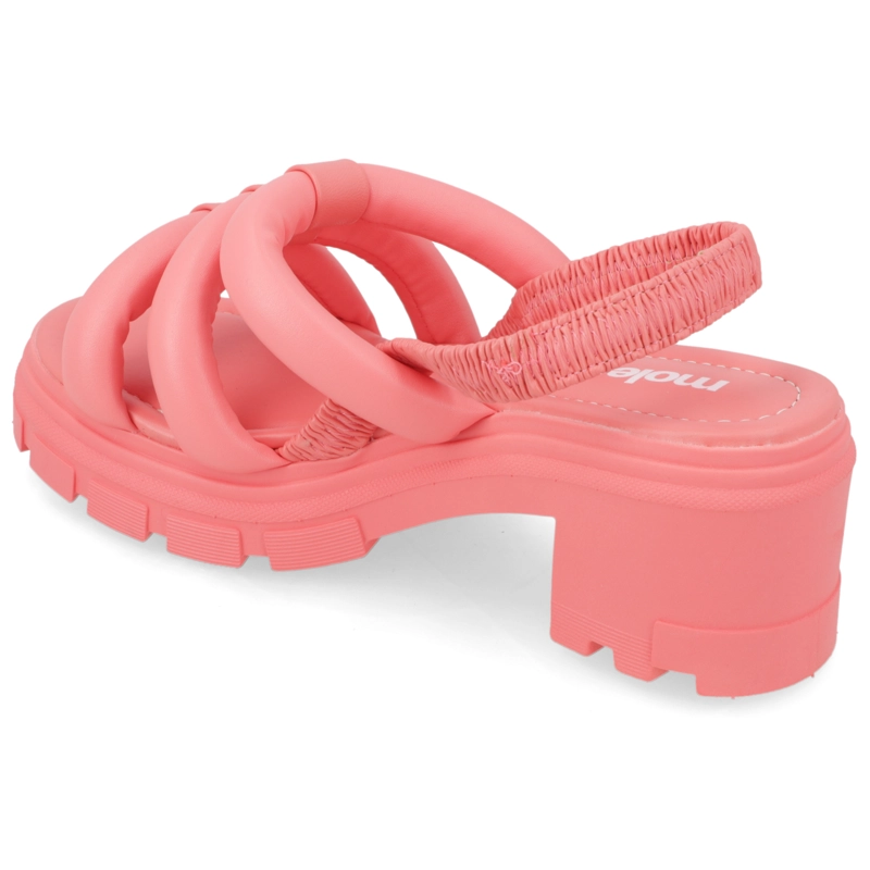 SANDALIA TACO MUJER MOLECA CORAL - 4