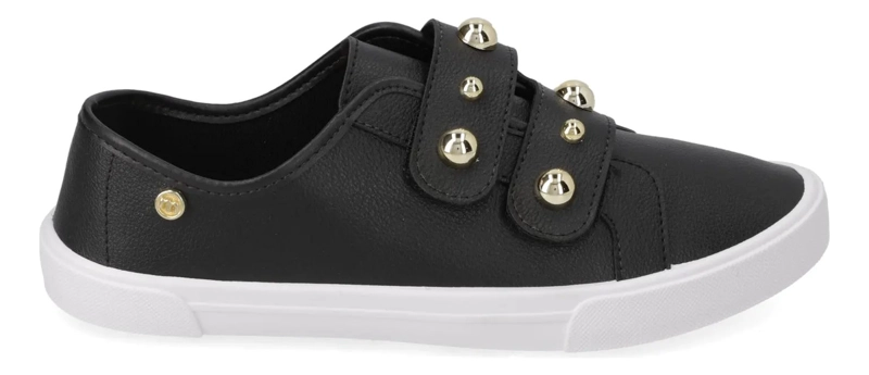 ZAPATILLAS CASUALES NEGROS CON TACHAS MOLECA - 2