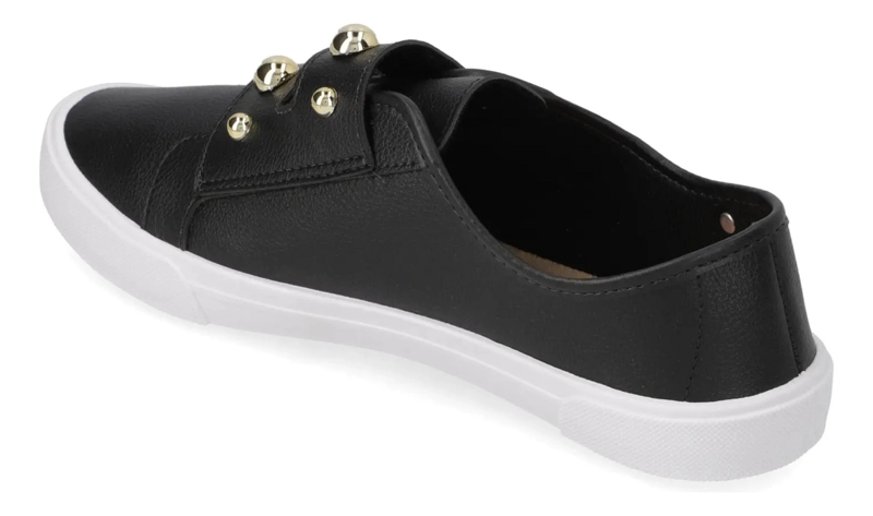 ZAPATILLAS CASUALES NEGROS CON TACHAS MOLECA - 4