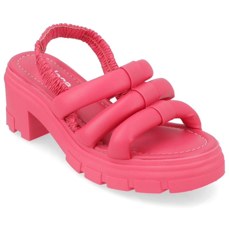 SANDALIA TACO MUJER MOLECA ROSADO - 1