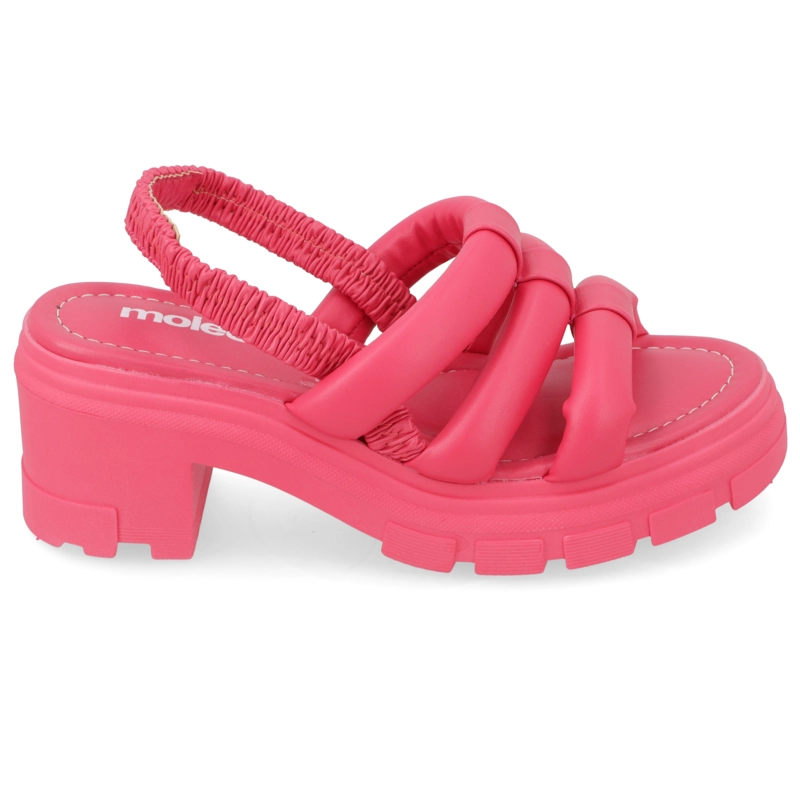 SANDALIA TACO MUJER MOLECA ROSADO - 2