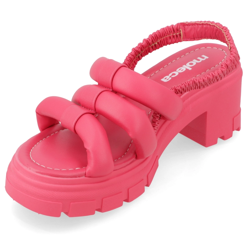 SANDALIA TACO MUJER MOLECA ROSADO - 3