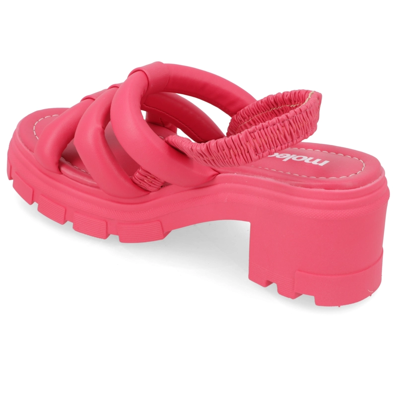 SANDALIA TACO MUJER MOLECA ROSADO - 4