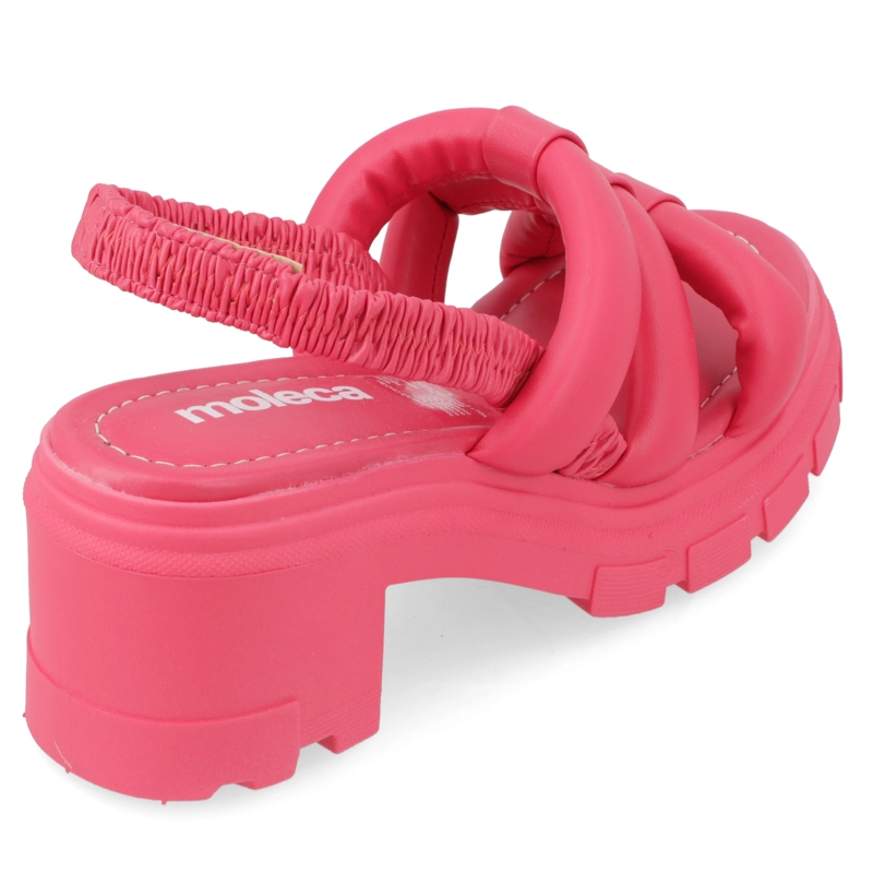 SANDALIA TACO MUJER MOLECA ROSADO - 5