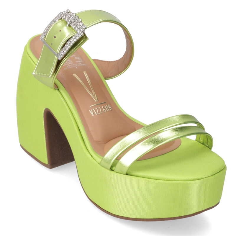 SANDALIA TACO MUJER VIZZANO VERDE - 1