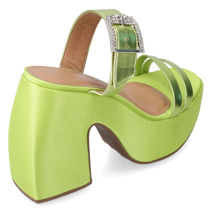 SANDALIA TACO MUJER VIZZANO VERDE - 5