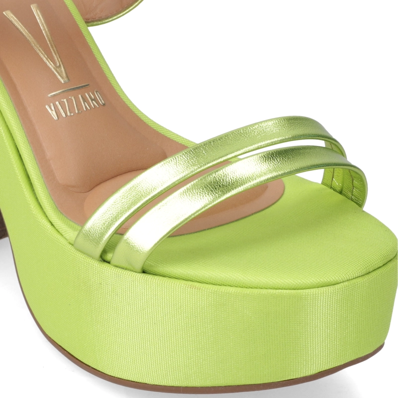 SANDALIA TACO MUJER VIZZANO VERDE - 6