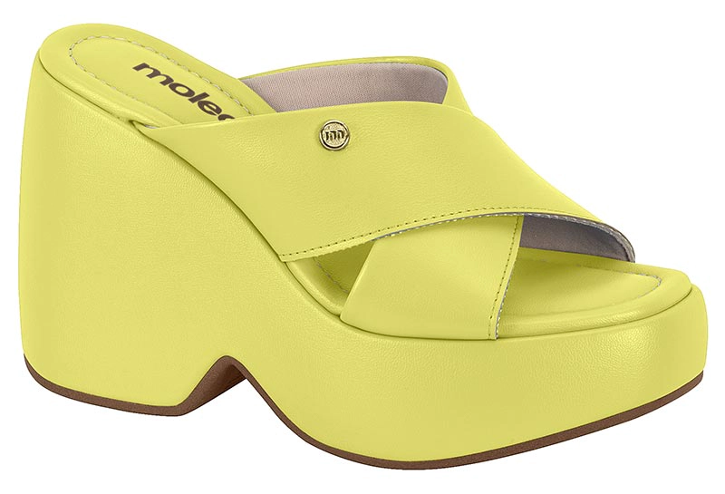 SANDALIA TACO MUJER MOLECA AMARILLO - 7