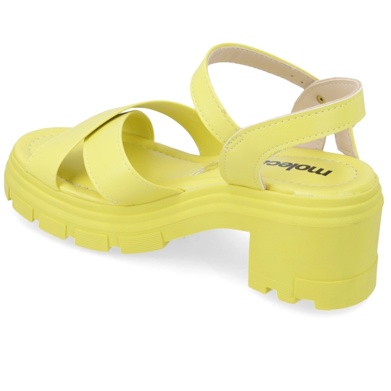 SANDALIA TACO MUJER MOLECA AMARILLO - 4