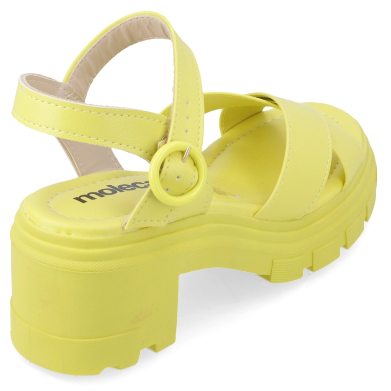 SANDALIA TACO MUJER MOLECA AMARILLO - 5