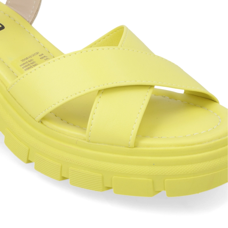SANDALIA TACO MUJER MOLECA AMARILLO - 6