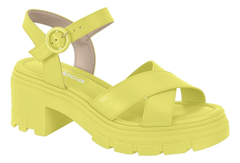 SANDALIA TACO MUJER MOLECA AMARILLO - 7