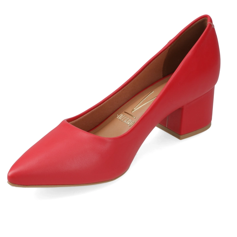 TACONES MUJER VIZZANO ECO CUERO ROJO 5 CM - 3