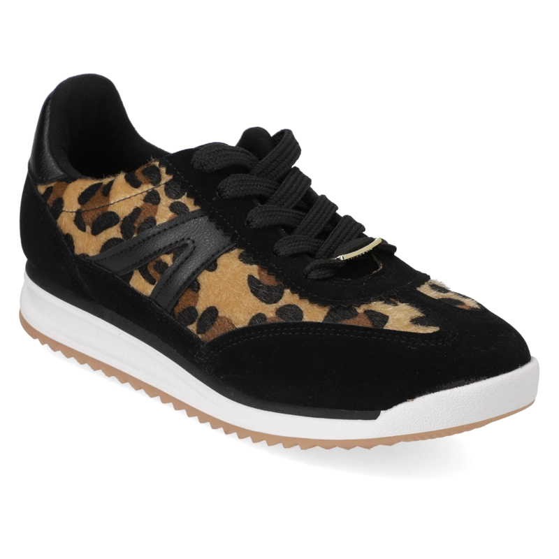 ZAPATILLAS CASUALES NEGRAS ANIMAL PRINT VIZZANO - 1